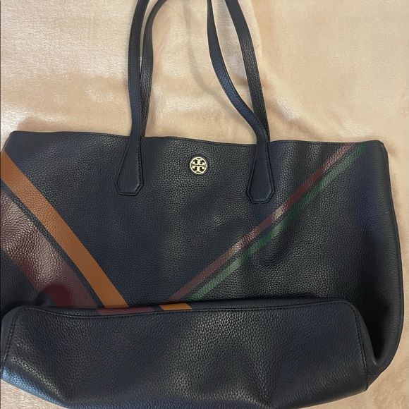 🌸Tory Burch Printed Stripe Tote Bag *EXCLUSIVE🌸 - Picture 7 of 9